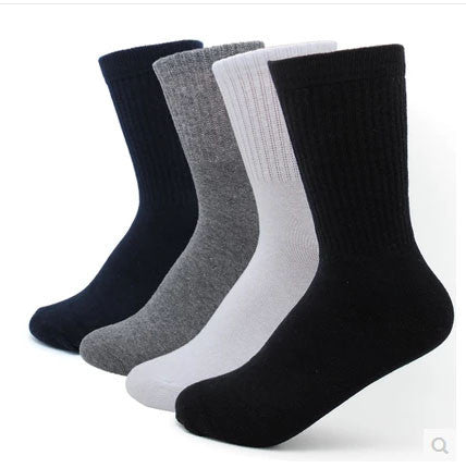 Students Outdoors Solid Color Cotton Socks