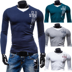 Letter Print T-Shirt Men Sport Tops