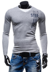 Letter Print T-Shirt Men Sport Tops