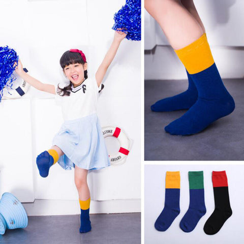 Kids Floor Socks Stitching Color