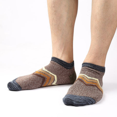 Vintage Sport Crew Wave Pattern Ankle Sock