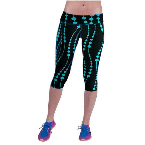 Printed Stretch plus size Cropped Leggings